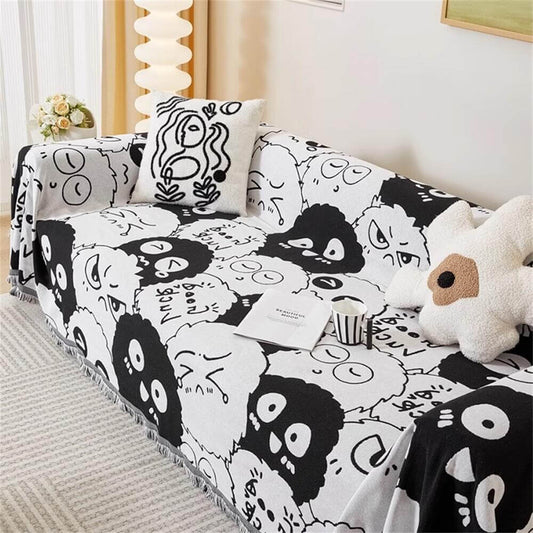 Cartoon Face Couch Cover